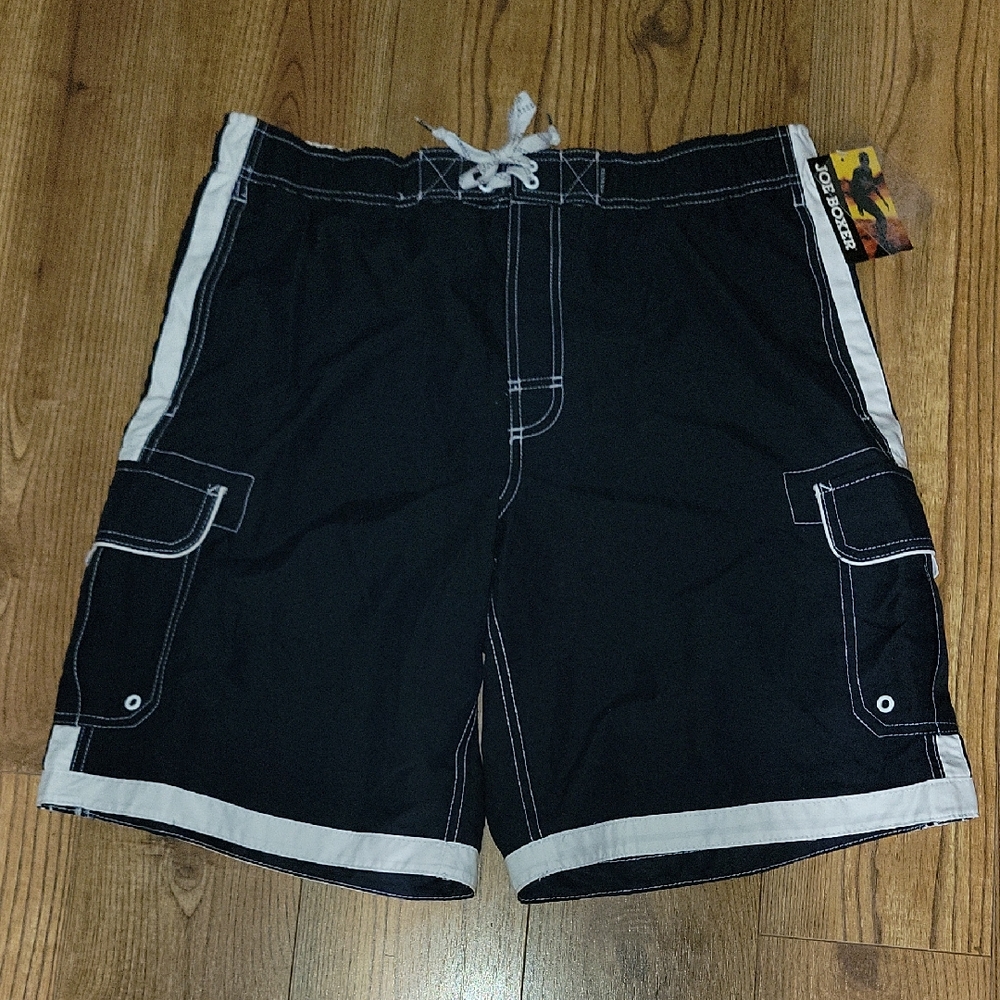 Joe Boxer Navy and White Board Shorts